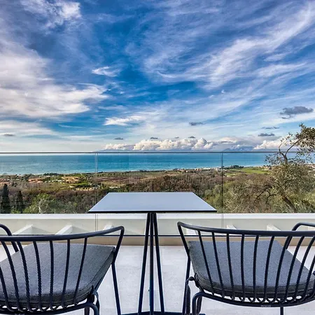 Dominante - Horizon With Sea-view Heated Jacuzzi & Infinity Pool By Posarelli Acharavi (Corfu)