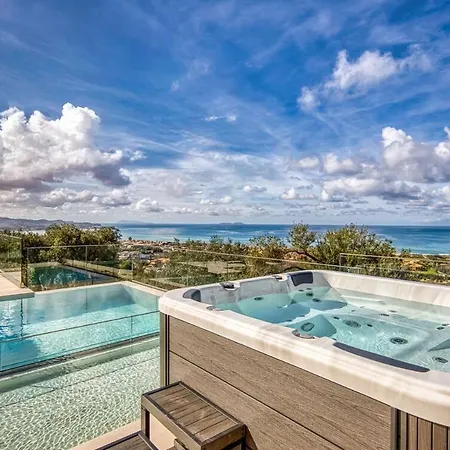 Dominante - Horizon With Sea-view Heated Jacuzzi & Infinity Pool By Posarelli Acharavi (Corfu)