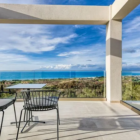 Villa Dominante - Horizon With Sea-view Heated Jacuzzi & Infinity Pool By Posarelli Acharavi (Corfu)